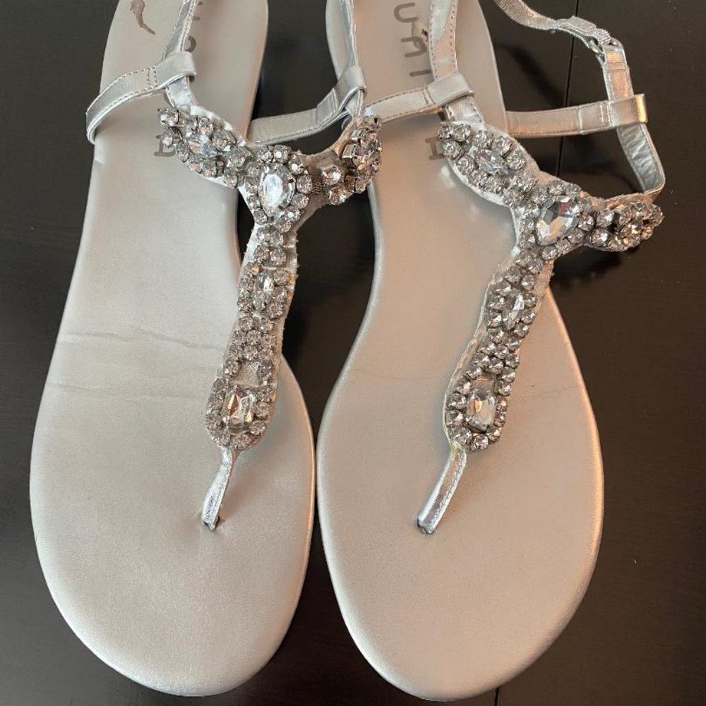 Silver and Rhinestone Sandals